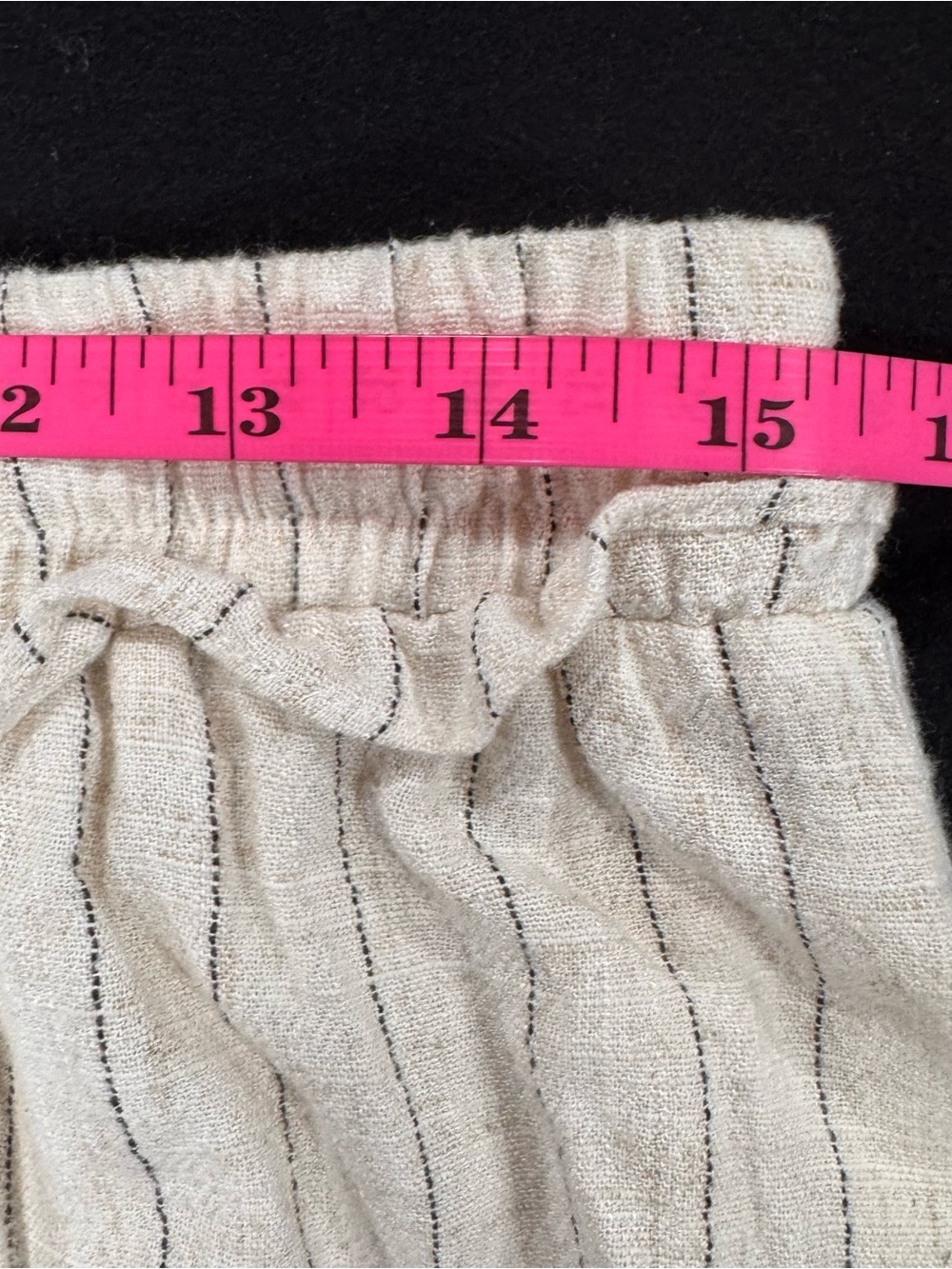 Pink Lily Cream Wide-Leg Linen Blend Pants - Picture 9 of 11